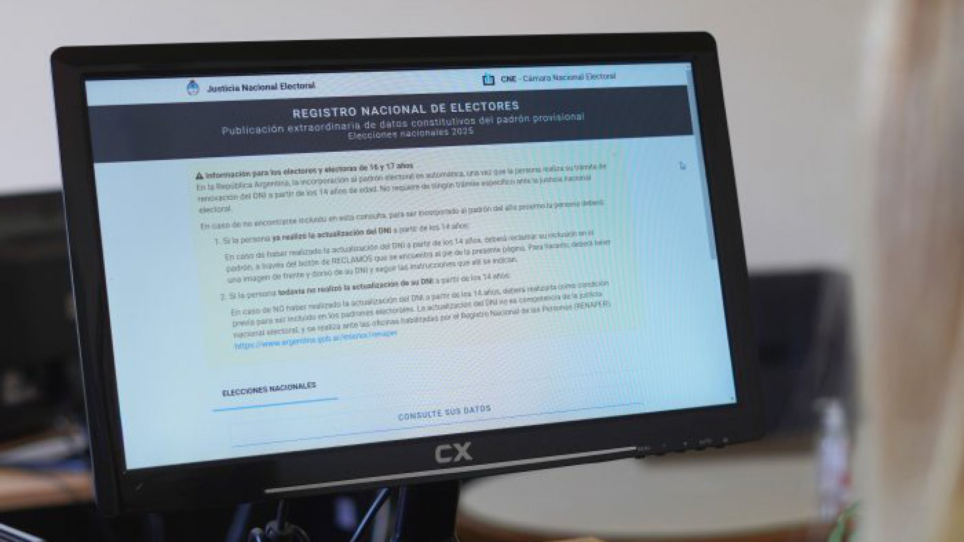 Se puede consultar el Padrón Electoral 2025 para ver si hay errores y